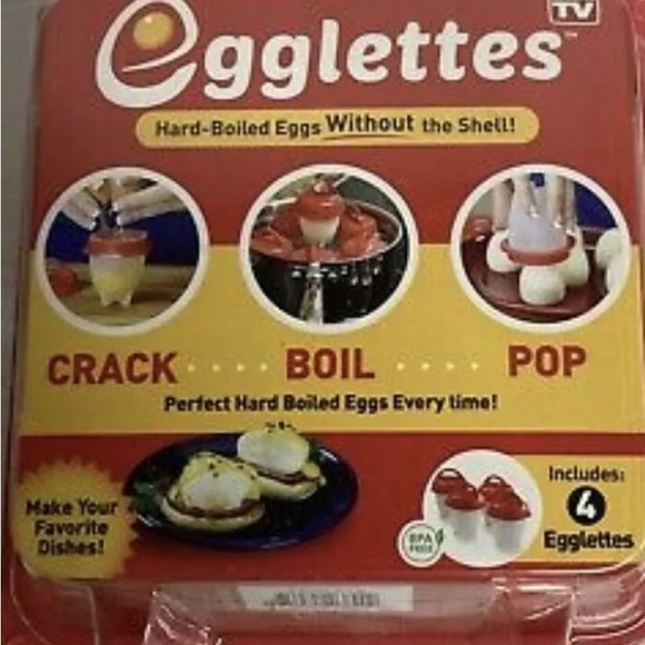 Egglettes Silicone Hard Boiled Egg Cooker Without Shell 4 Eggs As Seen On TV NEW - Picture 1 of 2
